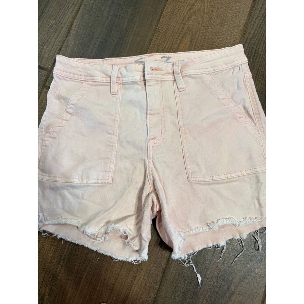 Seven 7 pink denim shorts